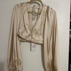 Hello Molly Long Sleeve Crop Top